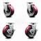 Service Caster 5 Inch Poly on Aluminum Swivel Caster Set with Roller Bearings 2 Brakes SCC SCC-20S520-PAR-2-TLB-2 - alternate 1